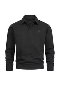 KRONSTADT - Sweatshirt KSLars Polosweater - Black
