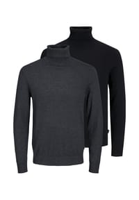 JACK & JONES - Pullover 2er Pack Emil Knit - Schwarz