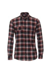 CASAMODA - Herren Freizeithemd kariert Casual Fit - Dunkelblau