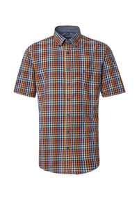 CASAMODA - Freizeithemd, Comfort Fit, Kurzarm, Button-Down-Kragen, für Herren - 450 ORANGE