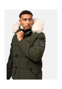 STONE HARBOUR® - Winterjacke Halvaar - Black mit schwarzem Fell