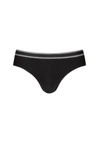 mey - Slip "Unlimited", gestreifter Bund, für Herren - 3 SCHWARZ