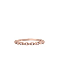 caї - Ring 925/- Sterling Silber 9 Zirkonia - rot