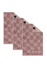 JOOP! - Gästetuch Classic Frottierkollektion, 3er Pack - 30x50 cm, Walkfrottier - Anthrazit