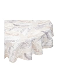 SPRÜGEL - Tischdecke FLORIS PALM - BEIGE/SILBER
