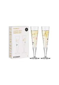 RITZENHOFF Champagnerglas-Set "Goldnacht", Goldanteil, 2-teilig - Goldnacht - MEHRFARBIG