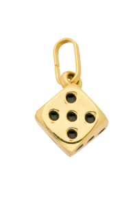 Adelia's - Damen Gold Schmuck 333 Gold Anhänger Würfel - gold