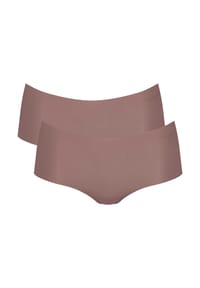 sloggi - Damen Shorts, 2er Pack - Zero Microfibre 2.0 Shorts, Mikrofaser, einfarbig - Cacao
