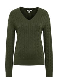 mavi - Pullover, V-Ausschnitt, Zopfmuster, für Damen - 71551 THYME