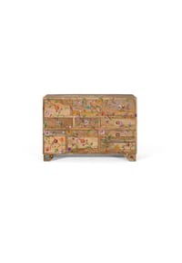 GINER & COLOMER - Kommode aus Mangoholz, 80 cm, Ethno-Stil, dekorativ – 55 x 80 x 33 cm - Braun