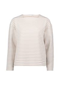 BETTY & CO - Sweatshirt mit U-Boot-Ausschnitt - Camel/Cream
