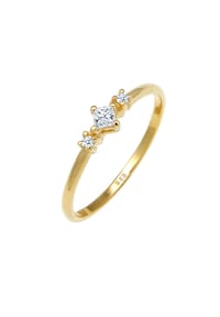 elli. DIAMONDS - Ring Prinzessschliff Diamant (0.13 Ct) 585 Gelbgold - Gold