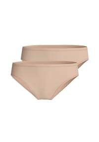 CALIDA - Damen Slip 2er Pack - Sleek Skin, Brief, einfarbig - Nude