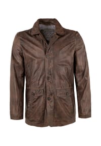 MADDOX - Herren Lederjacke Lammnappa mocca - mocca