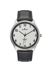 DUGENA SLIM LINE - Herren Armbanduhr "Quarz  Slim Line" - WEIß