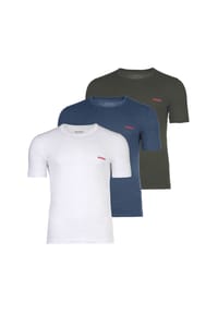 HUGO - Unterhemd, 3er-Pack, für Herren - Oliv/Blau/Weiß
