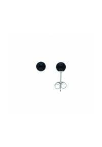 Adelia's - Damen 925 Silber Ohrringe   Ohrstecker mit Onyx Ø 5,4 mm - silber