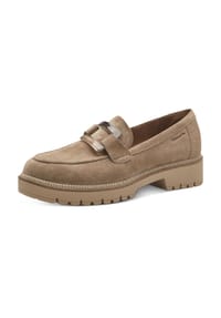 Tamaris - Loafer, Leder, Zierschnalle, für Damen - 003 BLACK LEATHER