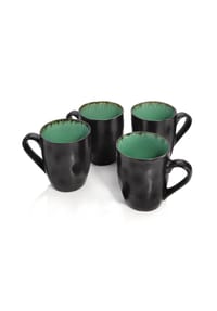 SÄNGER Steingut Geschirrserie Palm Beach - Palm Beach - Türkis - Eierbecher Set 4-teilig