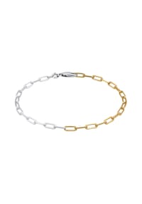 elli. - Armband Glieder Oval Grob Basic Bi-Color Optik 925 Silber - Bunt