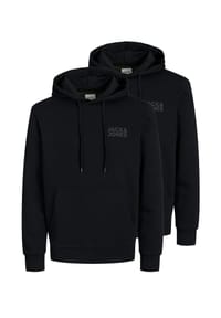 JACK & JONES - Sweatshirt / Hoodie 2er Pack Corp - Dunkelblau / grau
