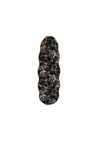 ZELLERFELD - Badematte mit Marmormotiv Rutschfest - Grau/Gold 170 x 58 cm