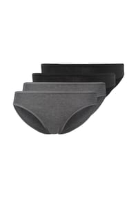 SKINY® - Damen Rio-Slips, 4er Pack - Advantage Cotton Stretch, Bikini Briefs, Baumwoll-Stretch - Schwarz