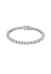 KUZZOÍ - Armband Tennisarmband Zirkonia Weiß 925 Sterling Silber - Gold