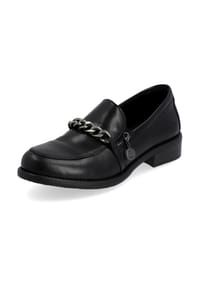 remonte® - Leder/Textil Slipper - Schwarz
