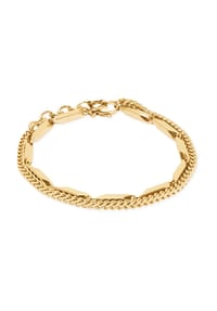 CŒUR DE LION - Damen Armband Twisted Layers, Edelstahl - Gold