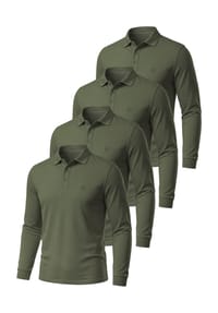 normani® - 4er Set Herren Langarm Poloshirt Lyroe - Anthrazit