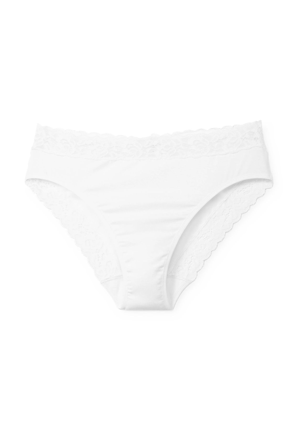 Calida Damen Natural Comfort Lace Brief Weiß Baumwolle Small - Bild 6
