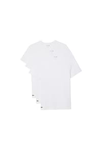 LACOSTE - Herren T-Shirts, 3er Pack - Essentials, Rundhals, Slim Fit, Baumwolle, einfarbig - Schwarz