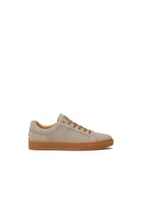 Kazar - Taupefarbene Wildleder-Sneakers mit braunen Accessoires - Taupe