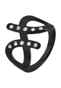 Adelia's - Damen Ring aus Edelstahl - schwarz
