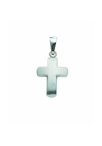 Adelia's - Schmuckset - Set mit Halskette 585 Weißgold Kreuz Anhänger - silber