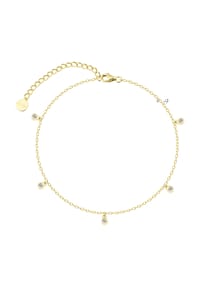 XENOX - Damen Fußkette, 925er Silber - GELBGOLD