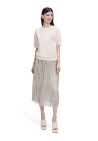 CARTOON - Volantkleid, 2-in-1-Optik , Halbarm, für Damen - 0900 SILVER