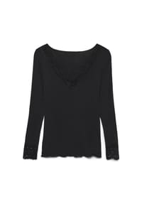 VERO MODA® - Langarmshirt, Spitze, für Damen - 177868 BLACK