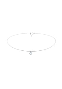 elli. PREMIUM - Halskette Choker Basic Stein Kristall 925 Silber - Gold