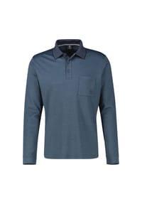LERROS - Langarm Polo mit Brusttasche aus Baumwollmix - ARCTIC BLUE