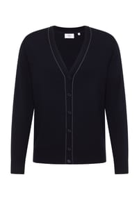 ETERNA - unifarbener Herren-Cardigan - navy
