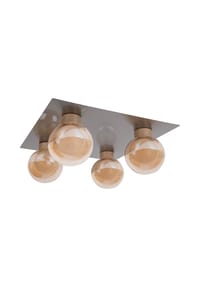 näve Leuchten - 4er Deckenleuchte "DONIKA" L/B: 40cm - stahl-blank