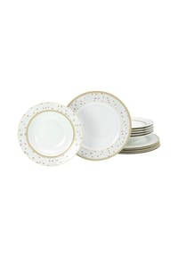 CreaTable Tafelservice-Set, 12-teilig - EMILIA NBC - CREME WEISS