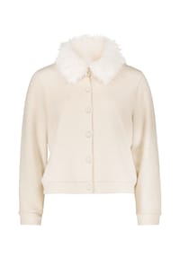 CARTOON - Shirtjacke mit Kunstfellkragen - Light Beige Melange