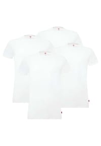 Levi's® - Herren T-Shirts, 4er Pack - Rundhals, Kurzarm, einfarbig - Schwarz