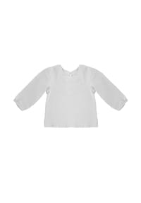 maximo® - GOTS MINI GIRL-Bluse langer Ärmel, Musselinstoff - flieder