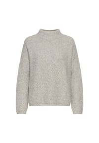 camel active - Strickpullover mit Stehkragen - Grau