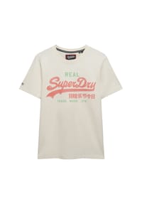 Superdry. - Herren T-Shirt - VI Classic Tee, T-Shirt, Rundhals, Baumwolle, Logo, einfarbig - Blau