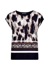 BETTY BARCLAY - Shirtbluse, Rundhals, für Damen - 9848 BLACK/DRK RED